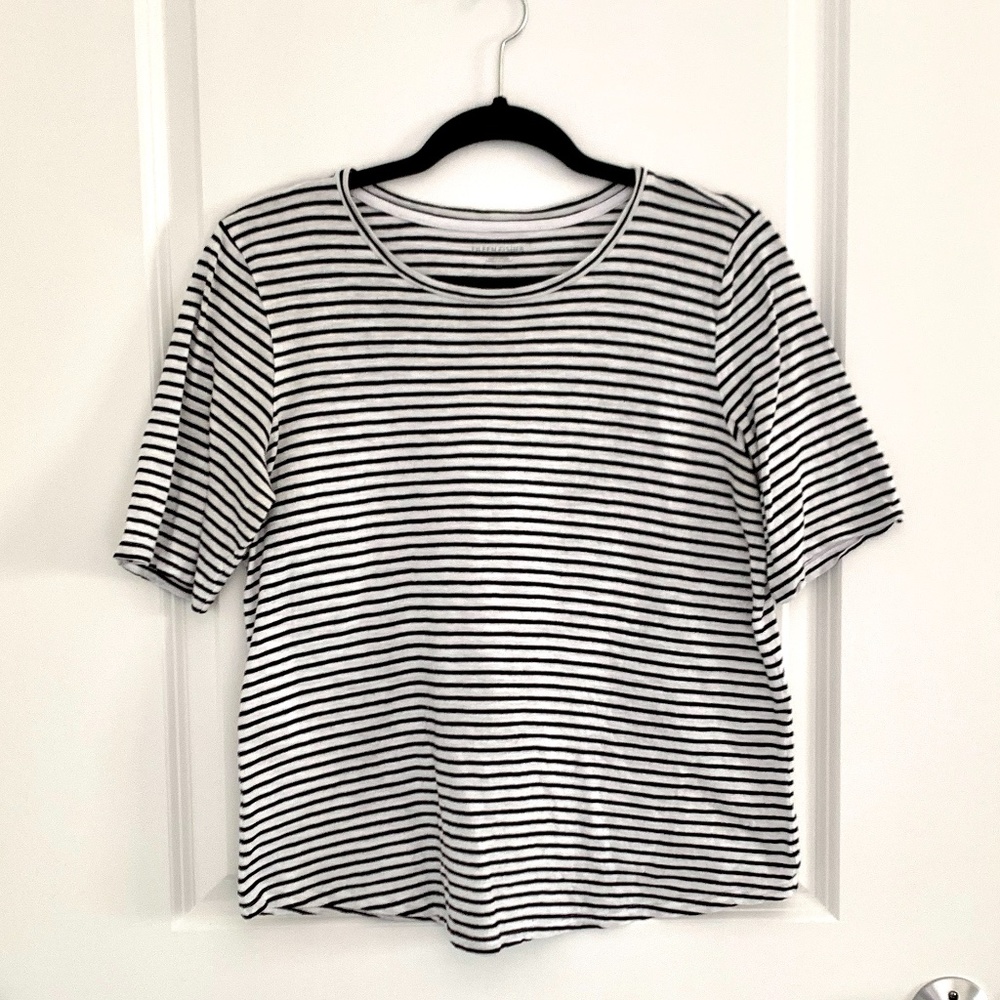 Eileen Fisher Cotton Striped T-shirt